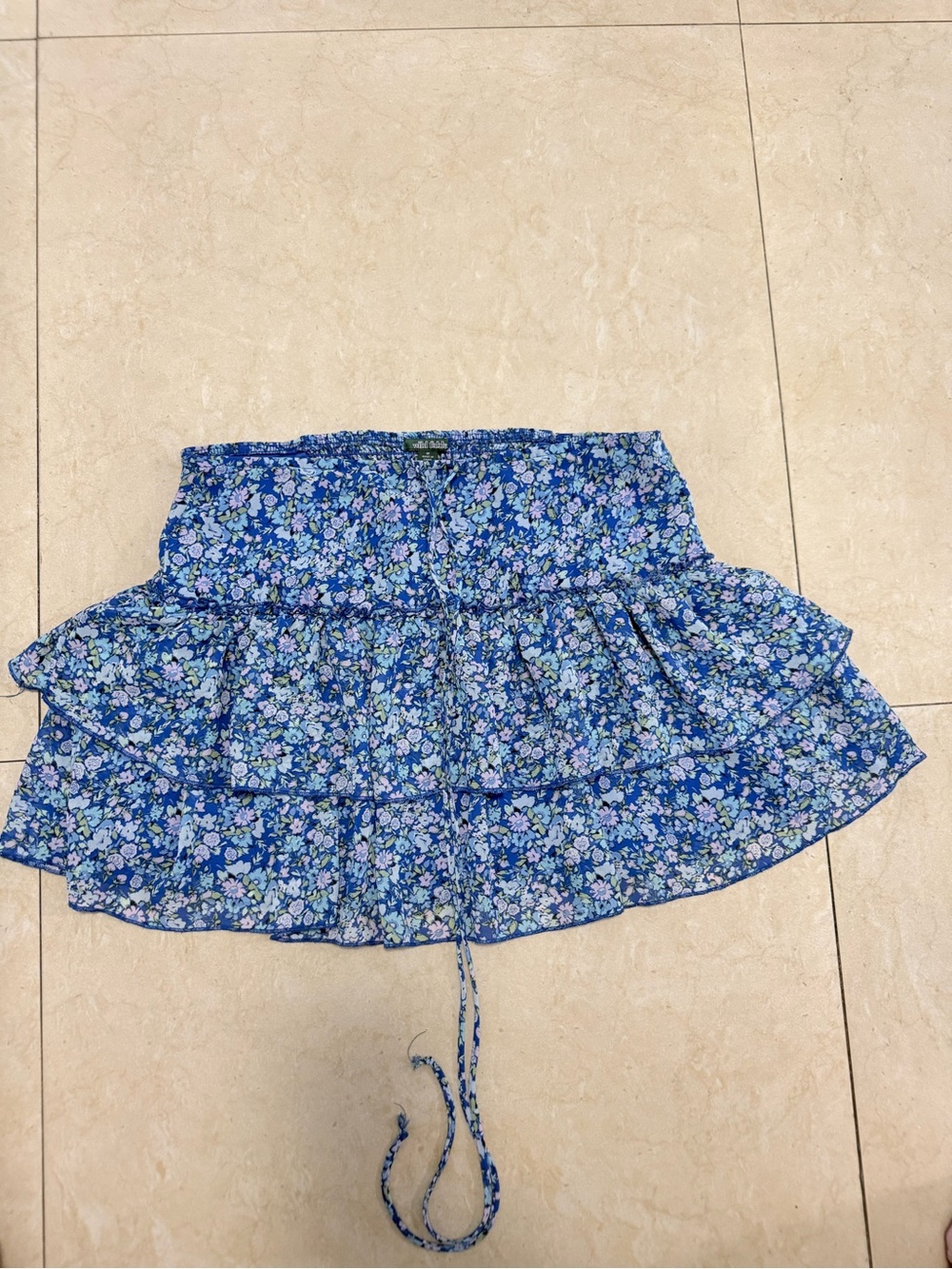 wild fable Blue Floral Tiered Skort
